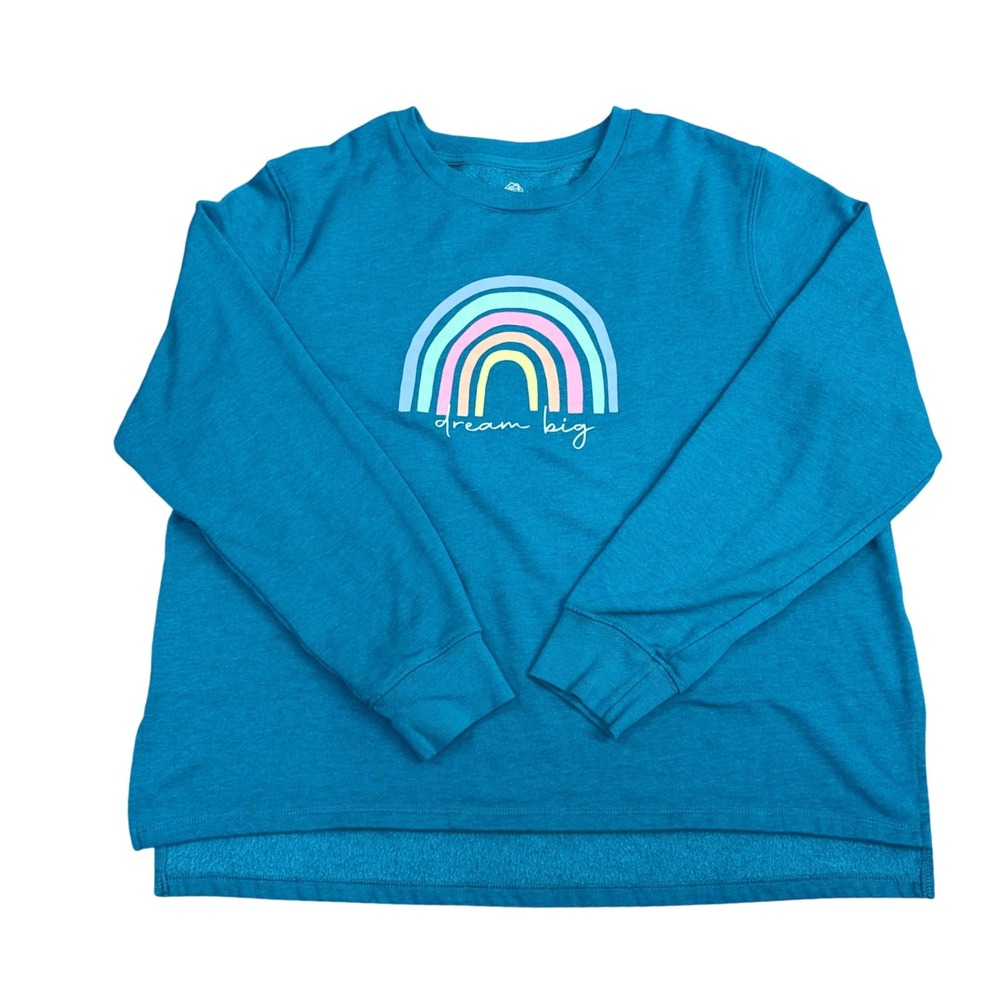 PositiviTees Dream Big Rainbow Sweatshirt Women Size L 12-14
Cozy Relaxed EUC